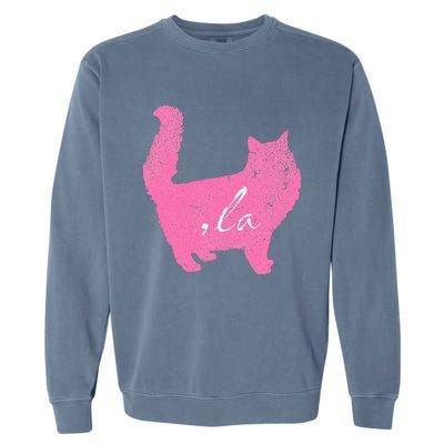 La Comma Lacomma La In A Cat Silhouette Garment-Dyed Sweatshirt