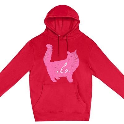 La Comma Lacomma La In A Cat Silhouette Premium Pullover Hoodie