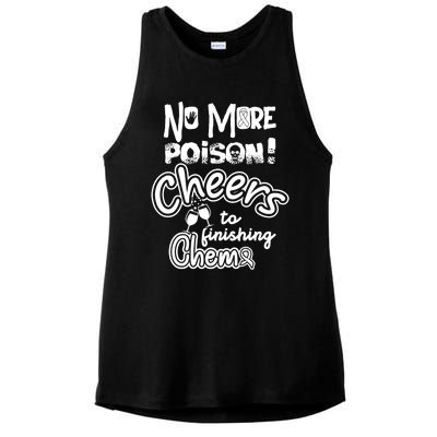 Last Chemogift Lymphoma Cancer Awareness Supporter Ribbon Gift Ladies PosiCharge Tri-Blend Wicking Tank