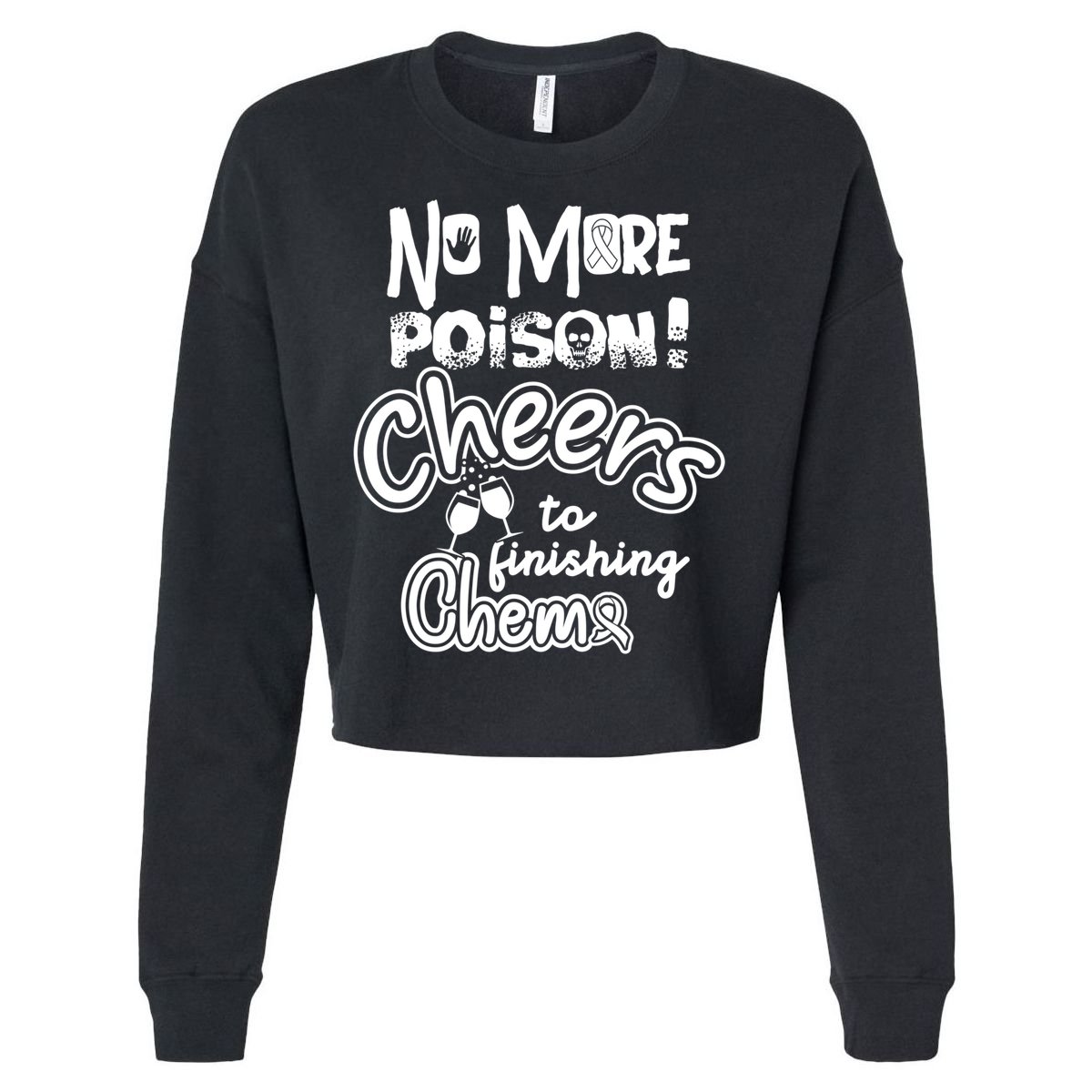 Last Chemogift Lymphoma Cancer Awareness Supporter Ribbon Gift Cropped Pullover Crew
