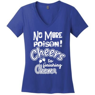 Last Chemogift Lymphoma Cancer Awareness Supporter Ribbon Gift Women's V-Neck T-Shirt