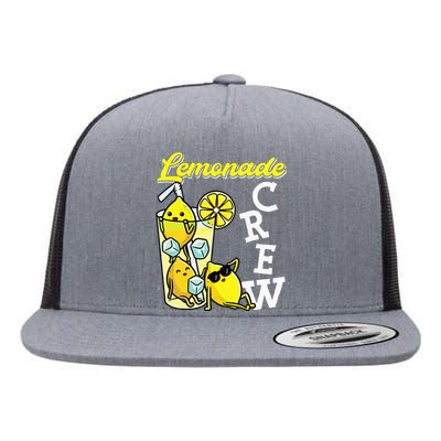 Lemonade Crew Lemonade Squad Lemon Flat Bill Trucker Hat