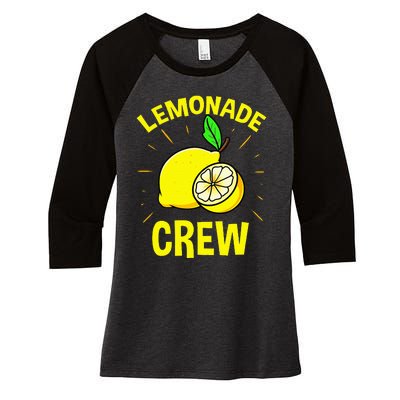 Lemonade Crew Lemon Lover Women's Tri-Blend 3/4-Sleeve Raglan Shirt