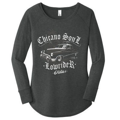 Lowrider Chicano Low Mexican Los Angeles Latina Rider Cholo Women's Perfect Tri Tunic Long Sleeve Shirt