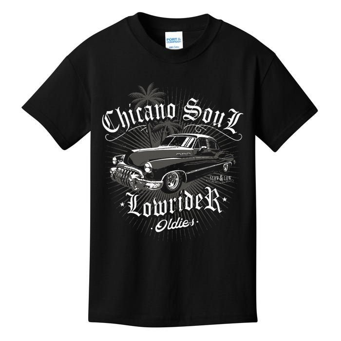 Lowrider Chicano Low Mexican Los Angeles Latina Rider Cholo Kids T-Shirt