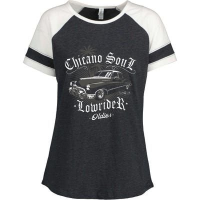 Lowrider Chicano Low Mexican Los Angeles Latina Rider Cholo Enza Ladies Jersey Colorblock Tee