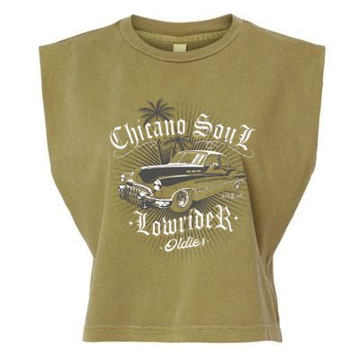 Lowrider Chicano Low Mexican Los Angeles Latina Rider Cholo Garment-Dyed Women's Muscle Tee