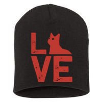 Love Cat Short Acrylic Beanie