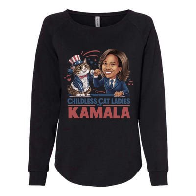 Less Cat Ladies For Kamala Gift Womens California Wash Sweatshirt