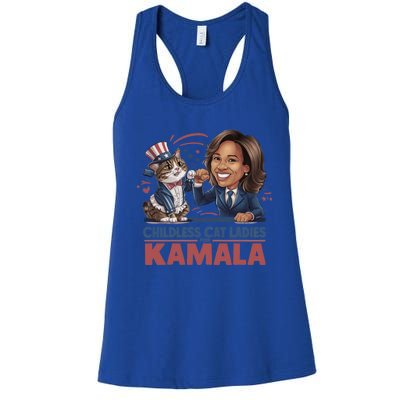 Less Cat Ladies For Kamala Gift Women's Racerback Tank