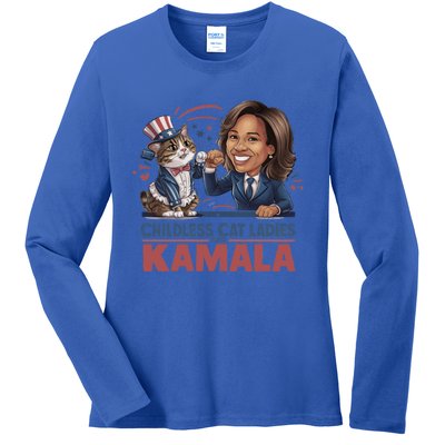 Less Cat Ladies For Kamala Gift Ladies Long Sleeve Shirt