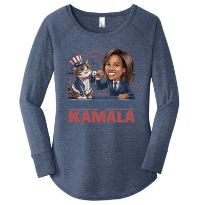 Less Cat Ladies For Kamala Gift Women's Perfect Tri Tunic Long Sleeve Shirt