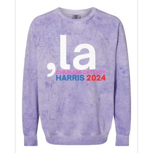  La Cat Ladies For Kamala Funny Cat 2024 President Kamalaharris Colorblast Crewneck Sweatshirt