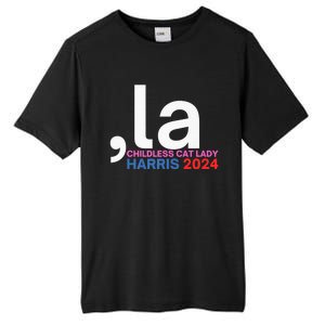  La Cat Ladies For Kamala Funny Cat 2024 President Kamalaharris Tall Fusion ChromaSoft Performance T-Shirt