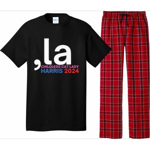  La Cat Ladies For Kamala Funny Cat 2024 President Kamalaharris Pajama Set