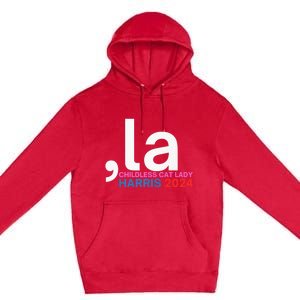  La Cat Ladies For Kamala Funny Cat 2024 President Kamalaharris Premium Pullover Hoodie