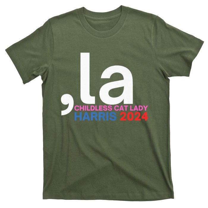  La Cat Ladies For Kamala Funny Cat 2024 President Kamalaharris T-Shirt