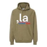  La Cat Ladies For Kamala Funny Cat 2024 President Kamalaharris Premium Hoodie