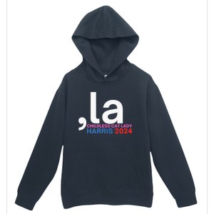  La Cat Ladies For Kamala Funny Cat 2024 President Kamalaharris Urban Pullover Hoodie