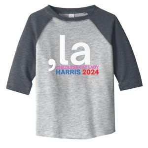  La Cat Ladies For Kamala Funny Cat 2024 President Kamalaharris Toddler Fine Jersey T-Shirt