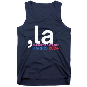  La Cat Ladies For Kamala Funny Cat 2024 President Kamalaharris Tank Top