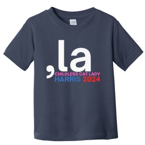  La Cat Ladies For Kamala Funny Cat 2024 President Kamalaharris Toddler T-Shirt