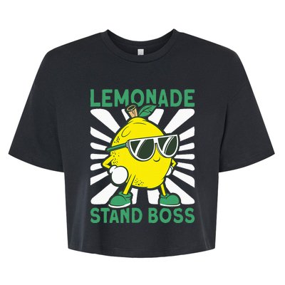 Lemonade Crew Lemonade Stand Boss Bella+Canvas Jersey Crop Tee