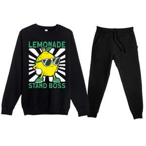 Lemonade Crew Lemonade Stand Boss Premium Crewneck Sweatsuit Set