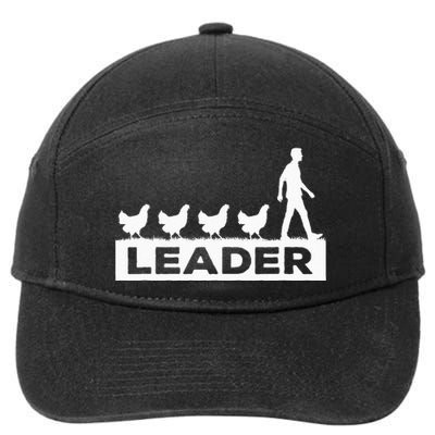 Leader Chicken Leading Chicken Owner Chicken Leadership 7-Panel Snapback Hat