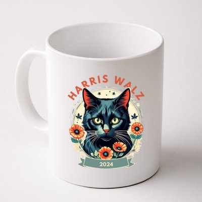 Less Cat Lady Kamala Flower Harris For President 2024 Cute Gift Coffee Mug