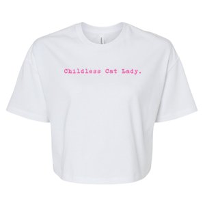 Less Cat Lady Gift Bella+Canvas Jersey Crop Tee