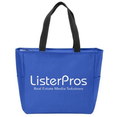 ListerPros Classic Logo White Text Zip Tote Bag