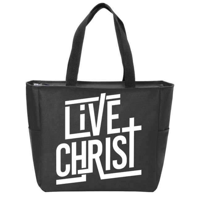 Live Christ Zip Tote Bag