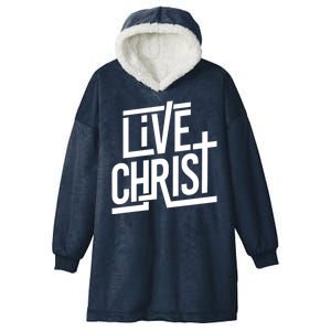 Live Christ Hooded Wearable Blanket