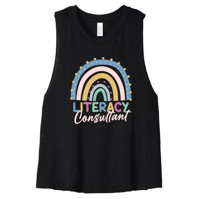 Literacy Consultant Literacy Teacher Women's Racerback Cropped Tank