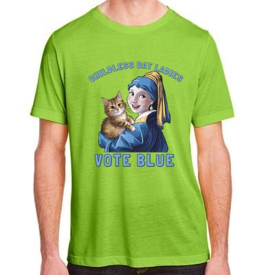 Less Cat Ladies Vote Blue With A Pearl Cute Gift Adult ChromaSoft Performance T-Shirt