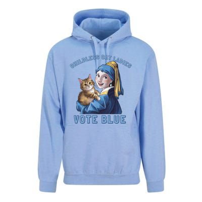 Less Cat Ladies Vote Blue With A Pearl Cute Gift Unisex Surf Hoodie