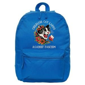 Less Cat Ladies Against Fascism Funny Cat Feminist Gift 16 in Basic Backpack