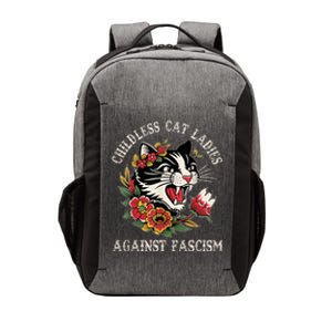 Less Cat Ladies Against Fascism Funny Cat Feminist Gift Vector Backpack