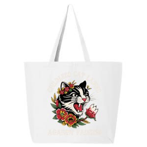 Less Cat Ladies Against Fascism Funny Cat Feminist Gift 25L Jumbo Tote