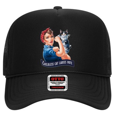Less Cat Ladies Vote Rosie The Riveter Gift Trucker Hat
