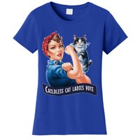 Less Cat Ladies Vote Rosie The Riveter Funny Gift Women's T-Shirt