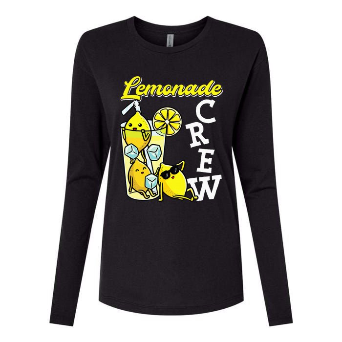 Lemonade Crew Lemonade Squad Lemon Lover Womens Cotton Relaxed Long Sleeve T-Shirt