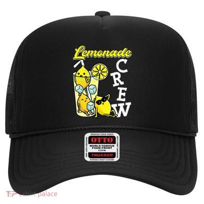 Lemonade Crew Lemonade Squad Lemon Lover High Crown Mesh Back Trucker Hat