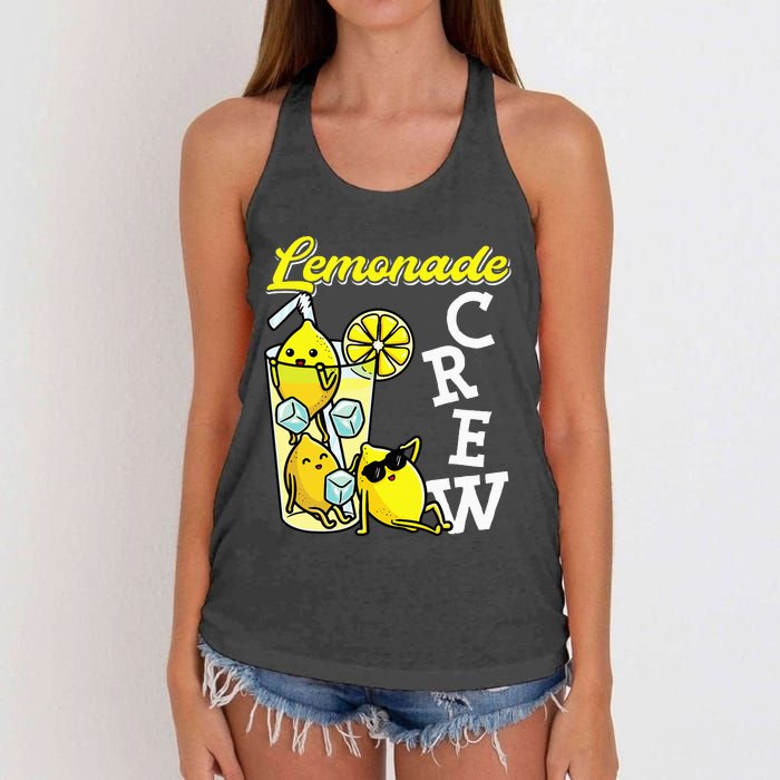 Lemonade Crew Lemonade Squad Lemon Lover Women's Knotted Racerback Tank