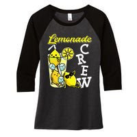 Lemonade Crew Lemonade Squad Lemon Lover Women's Tri-Blend 3/4-Sleeve Raglan Shirt