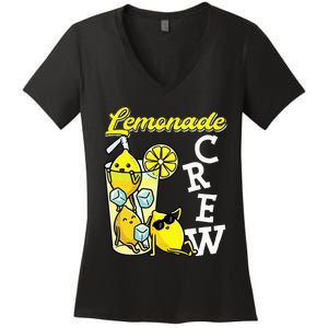 Lemonade Crew Lemonade Squad Lemon Lover Women's V-Neck T-Shirt