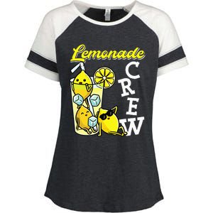 Lemonade Crew Lemonade Squad Lemon Lover Enza Ladies Jersey Colorblock Tee