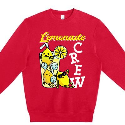 Lemonade Crew Lemonade Squad Lemon Lover Premium Crewneck Sweatshirt