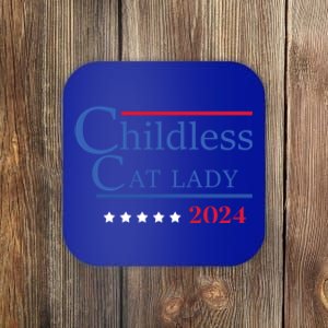 Less Cat Lady 2024 Ladies Is Voting Kamala Gift Coaster